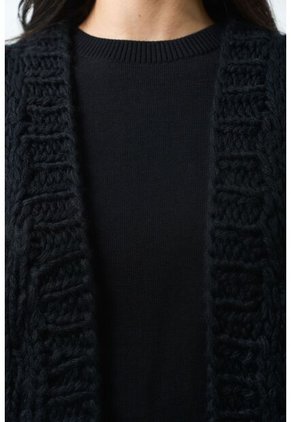 Cardigan Tejido Para Mujer Luzia Cardigan Tejido Para Mujer Luzia Negro L VÉLEZ