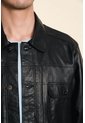 Chaqueta Trucker Paraná De Cuero Para Hombre Corte Clásico Chaqueta Trucker Paraná De Cuero Para Hombre Corte Clásico Negro S VÉLEZ de Vélez
