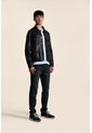 Chaqueta Trucker Paraná De Cuero Para Hombre Corte Clásico Chaqueta Trucker Paraná De Cuero Para Hombre Corte Clásico Negro S VÉLEZ de Vélez