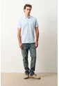 Polo Lucca Manga Corta Para Hombre Texturizada Polo Lucca Manga Corta Para Hombre Texturizada Azul Claro S VÉLEZ de Vélez