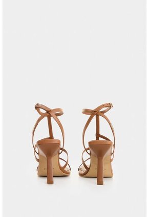 Sandalia Tacón De Cuero Para Mujer Moon Sandalia Tacón De Cuero Para Mujer Moon Miel 41 VÉLEZ
