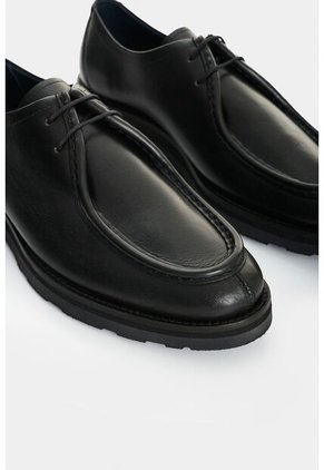 Zapatos De Cordón Acacia De Cuero Para Hombre Vena Tejida Zapatos De Cordón Acacia De Cuero Para Hombre Vena Tejida Negro 38 VÉLEZ