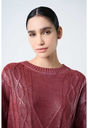 Sweater Tejido Layla Para Mujer Efecto Resinado Sweater Tejido Layla Para Mujer Efecto Resinado Vinotinto M VÉLEZ