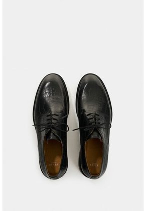 Zapatos De Cordón De Cuero Para Hombre Croco Zapatos De Cordón De Cuero Para Hombre Croco Negro 41 VÉLEZ