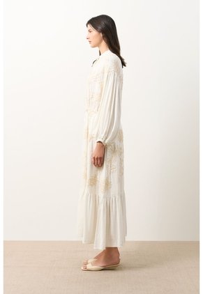 Vestido Bordado Cuello Nerú Para Mujer Efos Vestido Bordado Cuello Nerú Para Mujer Efos Crema 10 VÉLEZ