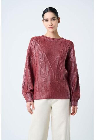 Sweater Tejido Layla Para Mujer Efecto Resinado Sweater Tejido Layla Para Mujer Efecto Resinado Vinotinto M VÉLEZ Vélez
