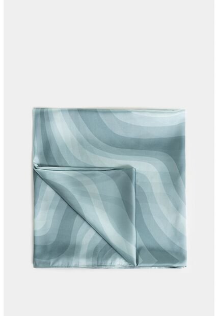 Pañuelo Ciboria En Tejido Plano Para Mujer Estampado Pañuelo Ciboria En Tejido Plano Para Mujer Estampado Agua Marina Vélez