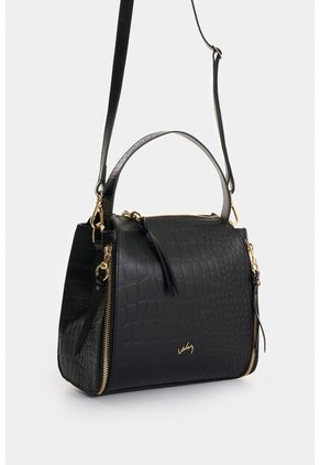 Manos Libres Libertad 2.0 De Cuero Para Mujer Grabado Manos Libres Libertad 2.0 De Cuero Para Mujer Grabado Negro VÉLEZ