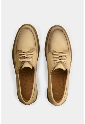 Mocasín En Cuero Gamuzado Para Hombre Cayena Mocasín En Cuero Gamuzado Para Hombre Cayena Arena 38 VÉLEZ