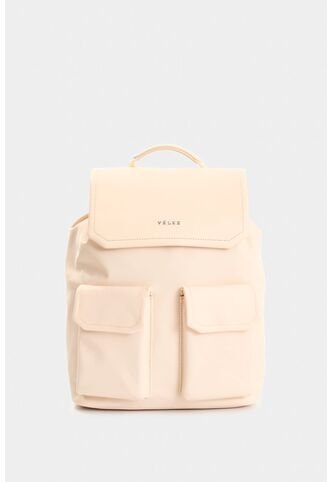 Tula Morral En Lona Y Cuero Para Mujer Terra Tula Morral En Lona Y Cuero Para Mujer Terra Blanco VÉLEZ Vélez