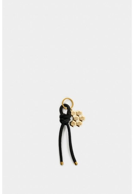 Llavero Terra De Cuero Para Mujer Dije Panal Llavero Terra De Cuero Para Mujer Dije Panal Negro VÉLEZ