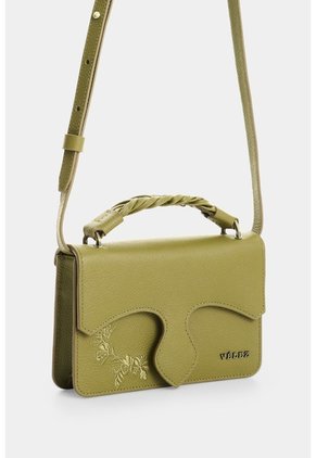 Manos Libres Mini Garniel En Cuero Para Mujer Manos Libres Mini Garniel En Cuero Para Mujer Verde Oliva VÉLEZ
