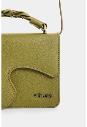 Manos Libres Mini Garniel En Cuero Para Mujer Manos Libres Mini Garniel En Cuero Para Mujer Verde Oliva VÉLEZ