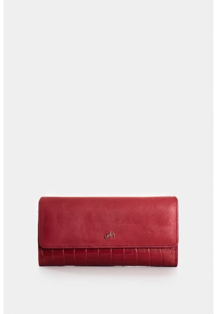 Porta Chequera Extravaganza De Cuero Para Mujer Grabado Porta Chequera Extravaganza De Cuero Para Mujer Grabado Rojo VÉLEZ