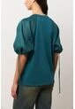 Camiseta En Lino Y Tejido De Punto Para Mujer Gael Camiseta En Lino Y Tejido De Punto Para Mujer Gael Azul Aguamarina M VÉLEZ de Vélez