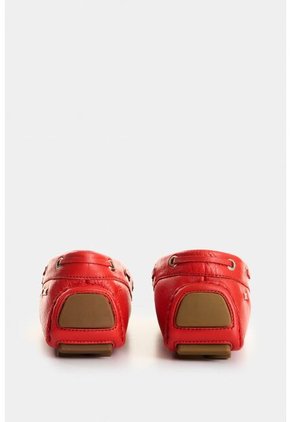 Mocasines Calcedonia 2.0 De Cuero Para Mujer Detalle Grabado Mocasines Calcedonia 2.0 De Cuero Para Mujer Detalle Grabado Rojo 35 VÉLEZ
