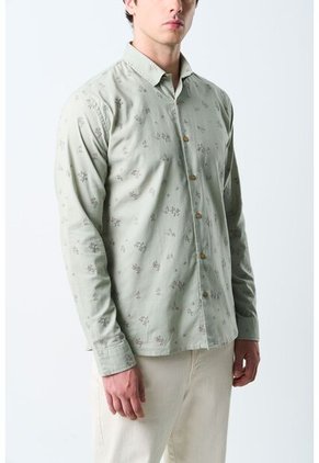 Camisa Manga Larga Semi Fitted Para Hombre Asiri Camisa Manga Larga Semi Fitted Para Hombre Asiri Agua Marina XL VÉLEZ