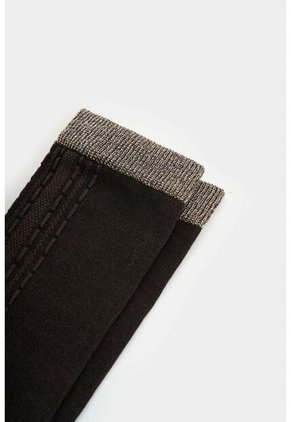 Calcetines Ica Midi Con Detalle En Lúrex Para Mujer Calcetines Ica Midi Con Detalle En Lúrex Para Mujer Crema XS VÉLEZ