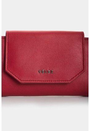 Billetera Bravo En Cuero Para Mujer Billetera Bravo En Cuero Para Mujer Rojo VÉLEZ