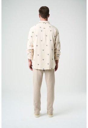 Camisa Manga Larga Para Hombre Bordada Camisa Manga Larga Para Hombre Bordada Arena L VÉLEZ