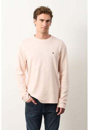 Camiseta Tejida Manga Larga Para Hombre Sabina Camiseta Tejida Manga Larga Para Hombre Sabina Rosado S VÉLEZ