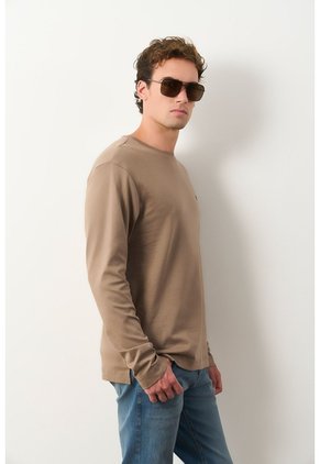 Camiseta Tejida Manga Larga Para Hombre Sabina Camiseta Tejida Manga Larga Para Hombre Sabina Tabaco M VÉLEZ