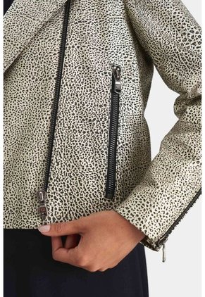 Chaqueta Biker Tokio En Cuero Para Mujer Efecto Metalizado Chaqueta Biker Tokio En Cuero Para Mujer Efecto Metalizado Dorado XL VÉLEZ
