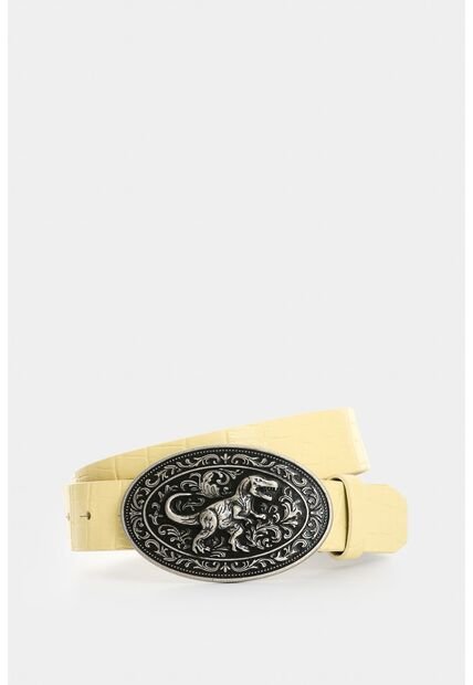 Cinturón Unifaz En Cuero Croco Para Hombre Dino Cinturón Unifaz En Cuero Croco Para Hombre Dino Amarillo 38 VÉLEZ
