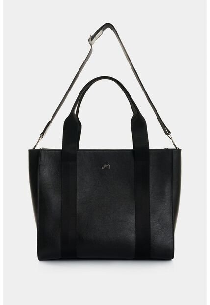 Shopping De Cuero Para Mujer Nara Shopping De Cuero Para Mujer Nara Negro VÉLEZ