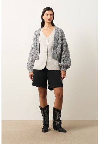 Cardigan Tejido Para Mujer Luzia Cardigan Tejido Para Mujer Luzia Gris XL VÉLEZ Vélez