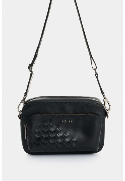 Bandolera De Cuero Con Detalle Tejido Para Hombre Kansas 2.0 Bandolera De Cuero Con Detalle Tejido Para Hombre Kansas 2.0 Negro VÉLEZ