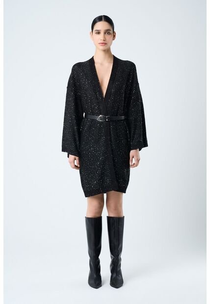 Cardigan Antares Para Mujer Tejido Cardigan Antares Para Mujer Tejido Negro L VÉLEZ