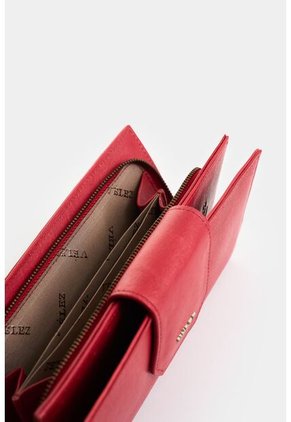 Billetera Porta Chequera De Cuero Para Mujer Jade Billetera Porta Chequera De Cuero Para Mujer Jade Rojo VÉLEZ