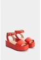 Sandalia Plataforma De Cuero Para Mujer Soren Sandalia Plataforma De Cuero Para Mujer Soren Rojo 35 VÉLEZ de Vélez