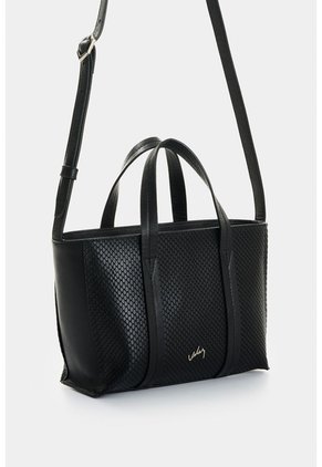 Bandolera Nectaria En Cuero Grabado Para Mujer Bandolera Nectaria En Cuero Grabado Para Mujer Negro VÉLEZ