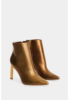Botines Black De Cuero Para Mujer Snake Botines Black De Cuero Para Mujer Snake Bronce 37 VÉLEZ
