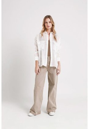 Camisa Thaila En Tejido Plano Para Mujer Tabla Posterior Camisa Thaila En Tejido Plano Para Mujer Tabla Posterior Blanco L Vélez