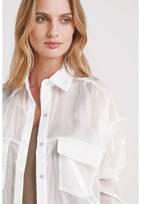 Camisa Thaila En Tejido Plano Para Mujer Tabla Posterior Camisa Thaila En Tejido Plano Para Mujer Tabla Posterior Blanco L Vélez