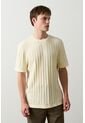 Camiseta Manga Corta Tejida Para Hombre Lumma Camiseta Manga Corta Tejida Para Hombre Lumma Crema XL VÉLEZ de Vélez