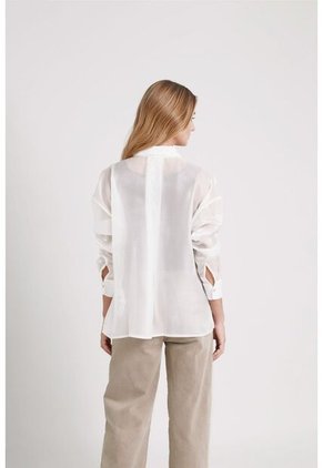 Camisa Thaila En Tejido Plano Para Mujer Tabla Posterior Camisa Thaila En Tejido Plano Para Mujer Tabla Posterior Blanco L Vélez