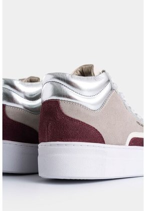 Tenis Tipo Bota Magena De Cuero Para Mujer Acabado Vintage Tenis Tipo Bota Magena De Cuero Para Mujer Acabado Vintage Gris 40 VÉLEZ