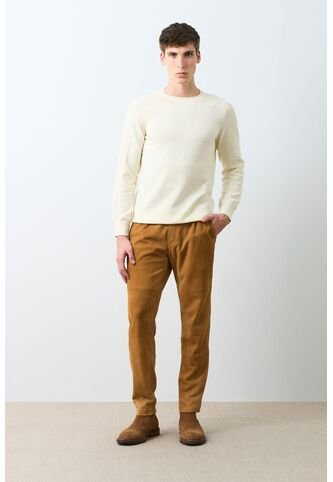 Sweater Tejido En Algodón Para Hombre Manga Ranglan Sweater Tejido En Algodón Para Hombre Manga Ranglan Crema XXL VÉLEZ Vélez