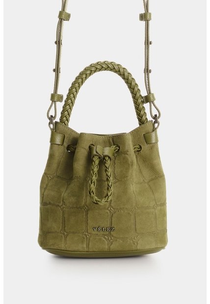 Bandolera En Gamuza Para Mujer Bruma Bandolera En Gamuza Para Mujer Bruma Verde Oliva VÉLEZ