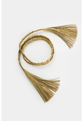 Cinturón Trenzado Kiwa Unifaz En Cuero Para Mujer Cinturón Trenzado Kiwa Unifaz En Cuero Para Mujer Verde Oliva L VÉLEZ