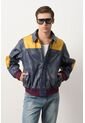 Chaqueta Bomber En Cuero Envejecido Para Hombre Chaqueta Bomber En Cuero Envejecido Para Hombre Multicolor M VÉLEZ de Vélez