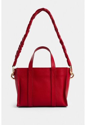 Manos Libres Alessia De Cuero Para Mujer Cargadera Trenzada Manos Libres Alessia De Cuero Para Mujer Cargadera Trenzada Rojo Vélez
