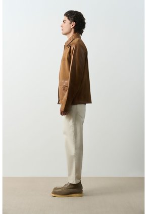 Chaqueta De Cuero Para Hombre Nila 2 Chaqueta De Cuero Para Hombre Nila 2 Miel M VÉLEZ