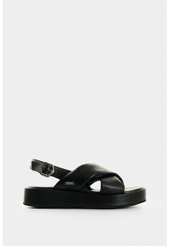Sandalia Plataforma De Cuero Para Mujer Caltha Sandalia Plataforma De Cuero Para Mujer Caltha Negro 37 VÉLEZ Vélez