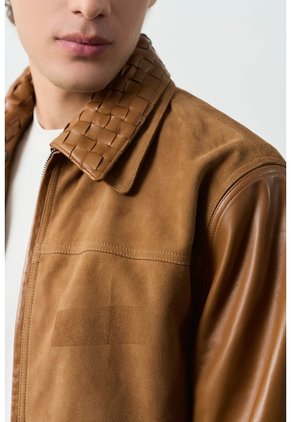 Chaqueta De Cuero Para Hombre Nila 2 Chaqueta De Cuero Para Hombre Nila 2 Miel M VÉLEZ