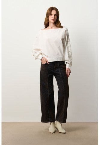 Camisa Oversize Para Mujer Savia Camisa Oversize Para Mujer Savia Crema M VÉLEZ Vélez